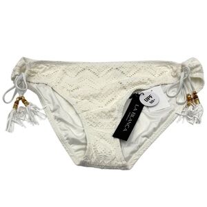 La Blanca Salt Lace Bikini Bottoms with Tassel Side Ties – Boho Chic Size 16